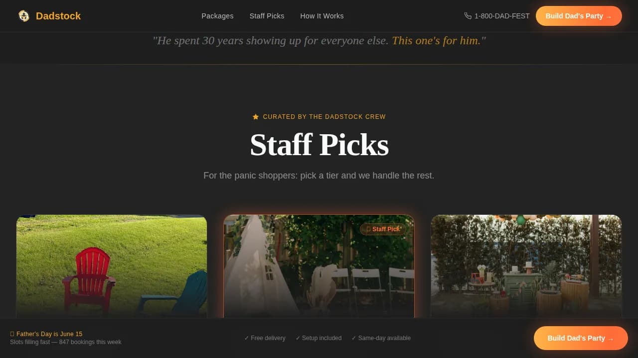Bash — Backyard Festival Rental Services Landing Page Template