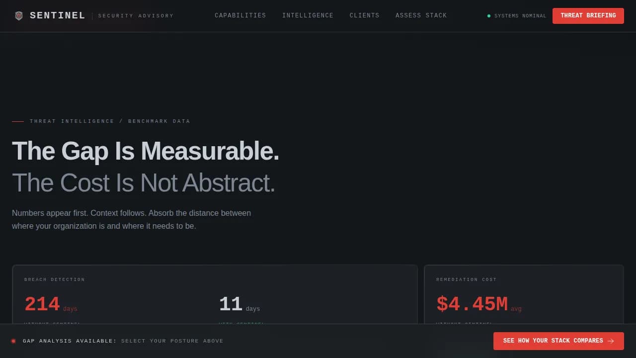 Command — Elite Security Advisory Center Landing Page Template