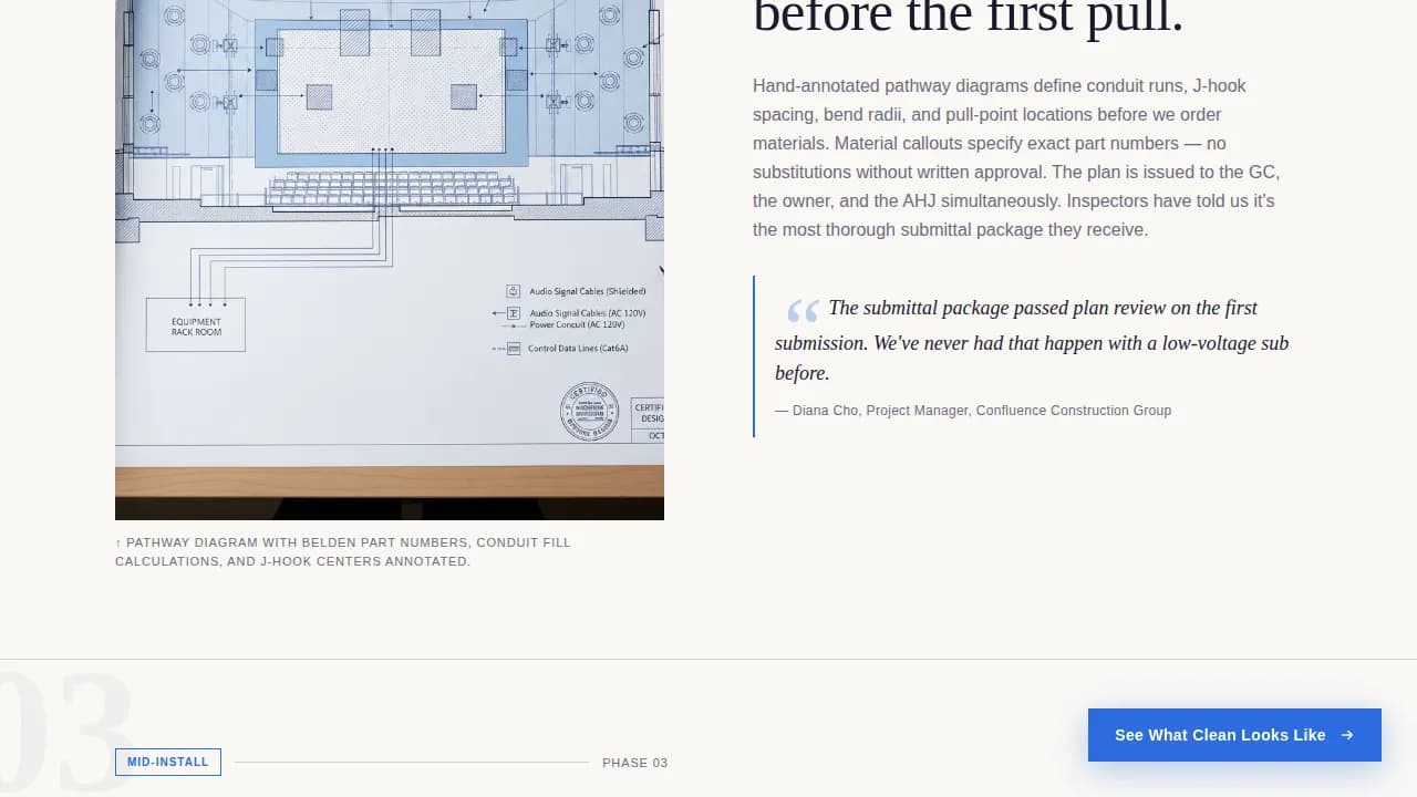 Cable Installer Portfolio Website Template