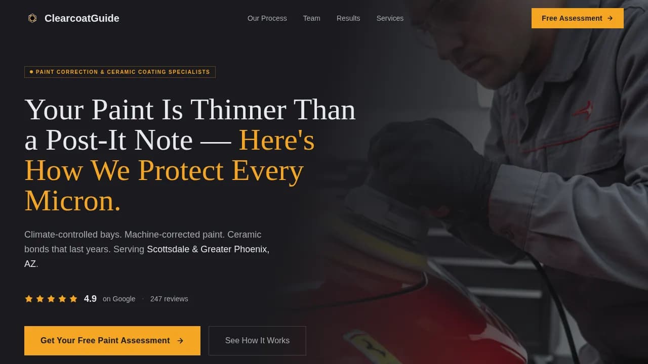 Polish — Expert Paint Correction Generation Landing Page Template