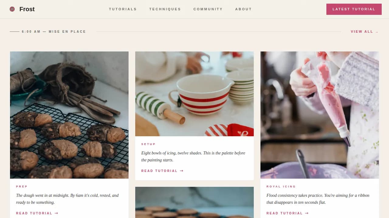 Decorate — Editorial Baking Guide Landing Page Template