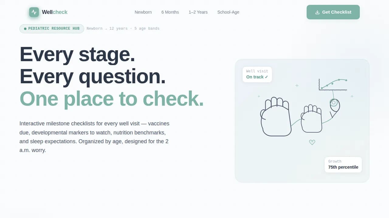 Milestone — Trusted Pediatric Resource Landing Page Template