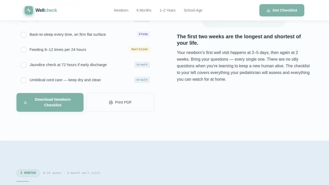 Milestone — Trusted Pediatric Resource Landing Page Template