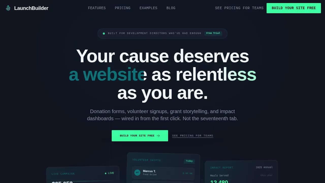 Mission — Build Relentless Websites Landing Page Template