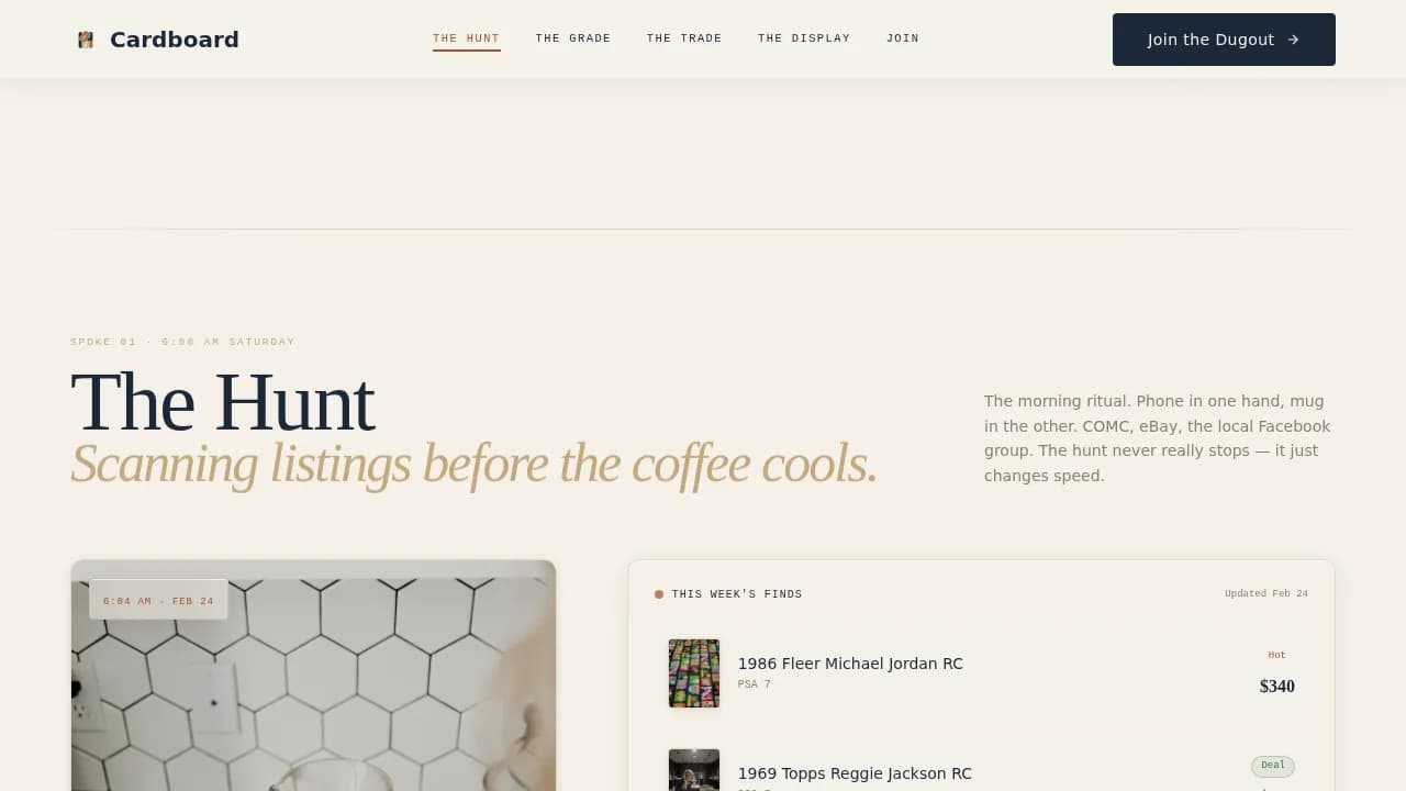 Memorabilia — Expert Sports Collecting Landing Page Template
