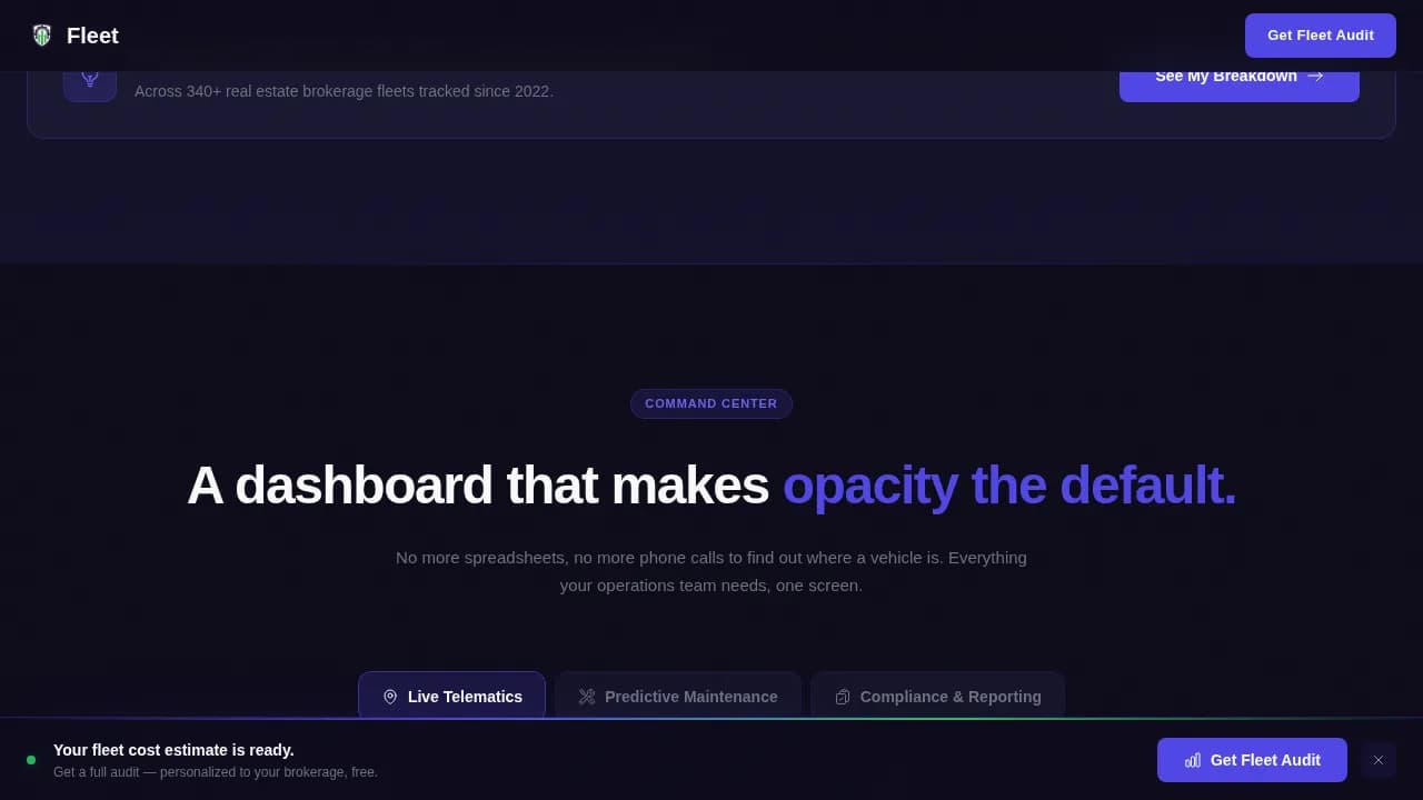 Logistics — Streamlined Vehicle Operations Landing Page Template