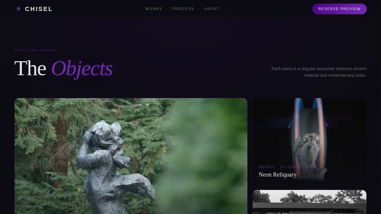 Artisan — Contemporary Fine Art Gallery Landing Page Template