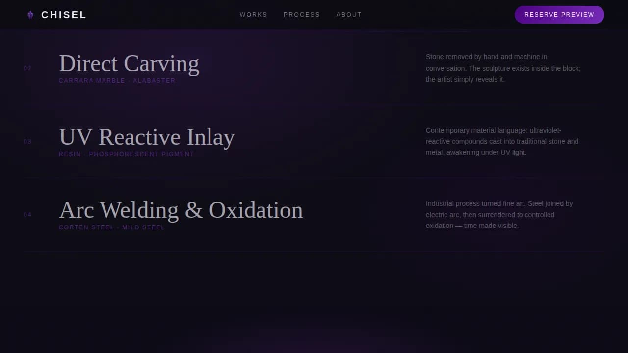 Artisan — Contemporary Fine Art Gallery Landing Page Template