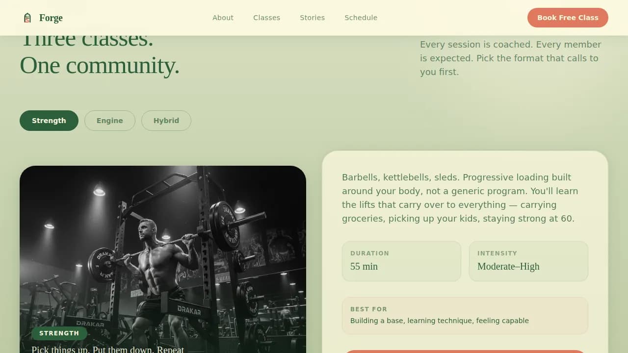 Strength — Dynamic Fitness Marketplace Landing Page Template