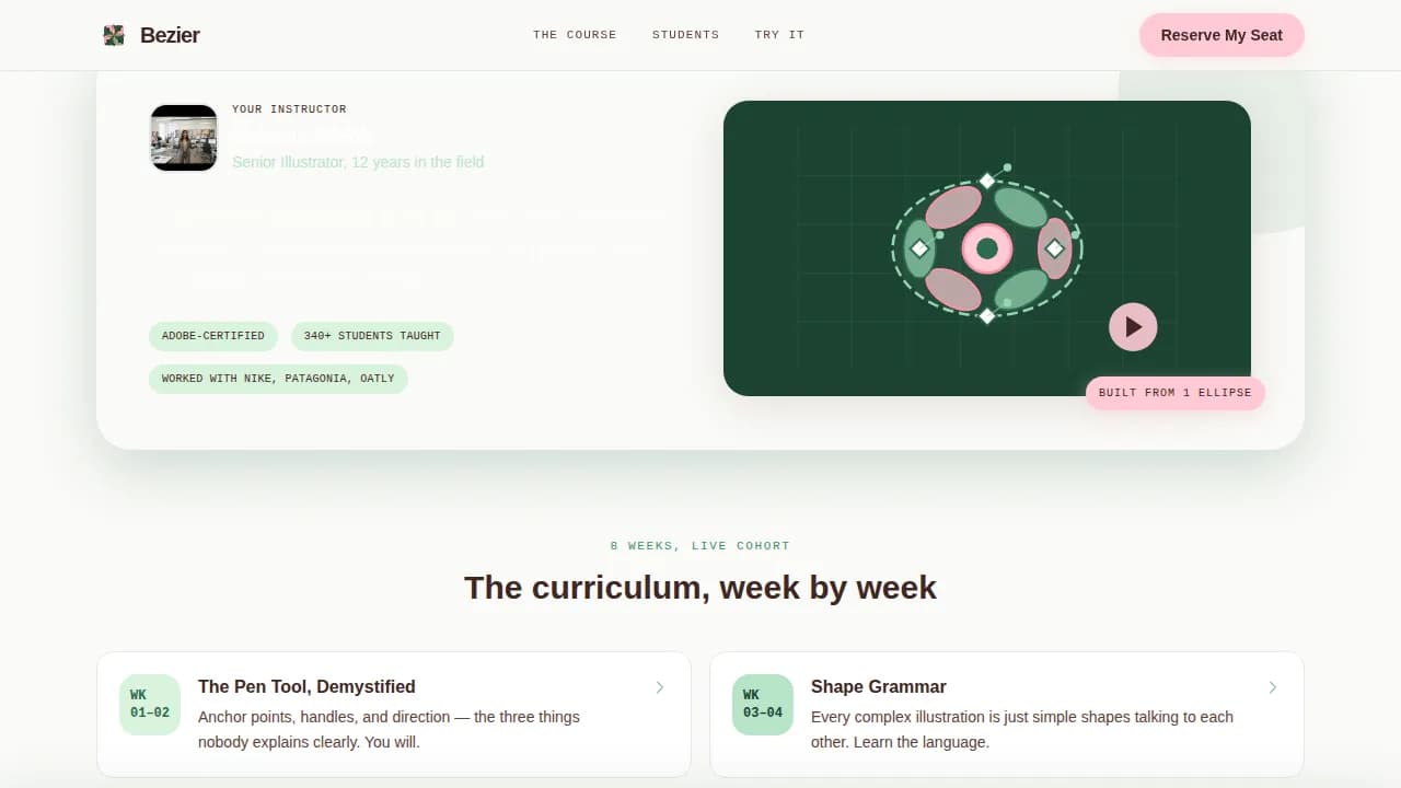 Sketch — Expert Vector Design Landing Page Template