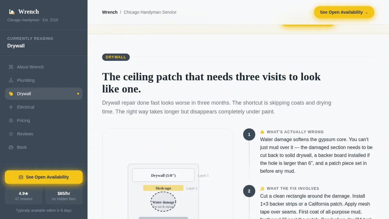 Repair — Dependable Handyperson Solutions Landing Page Template