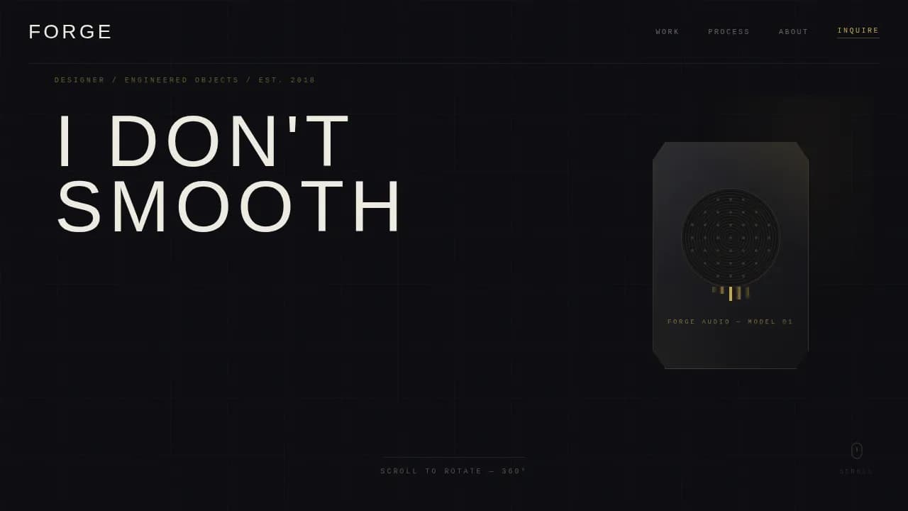 Canvas — Bold Designer Showcase Landing Page Template