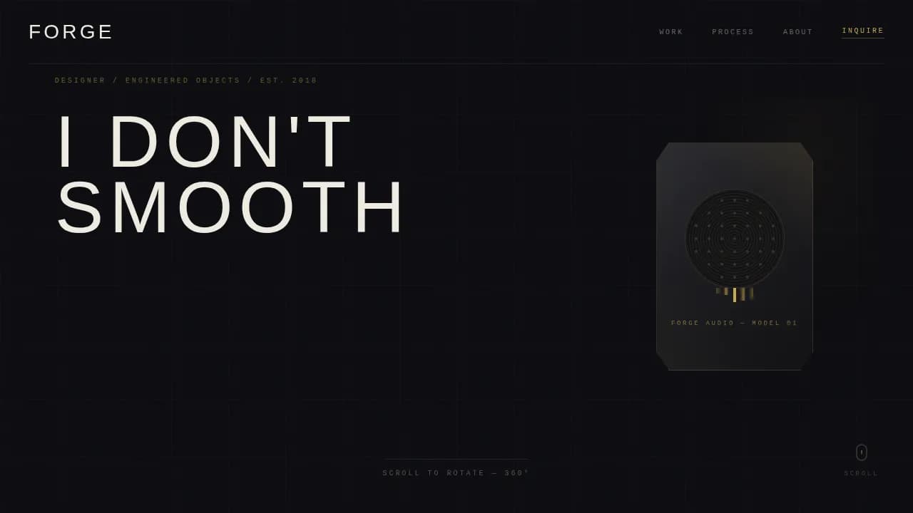 Canvas — Bold Designer Showcase Landing Page Template