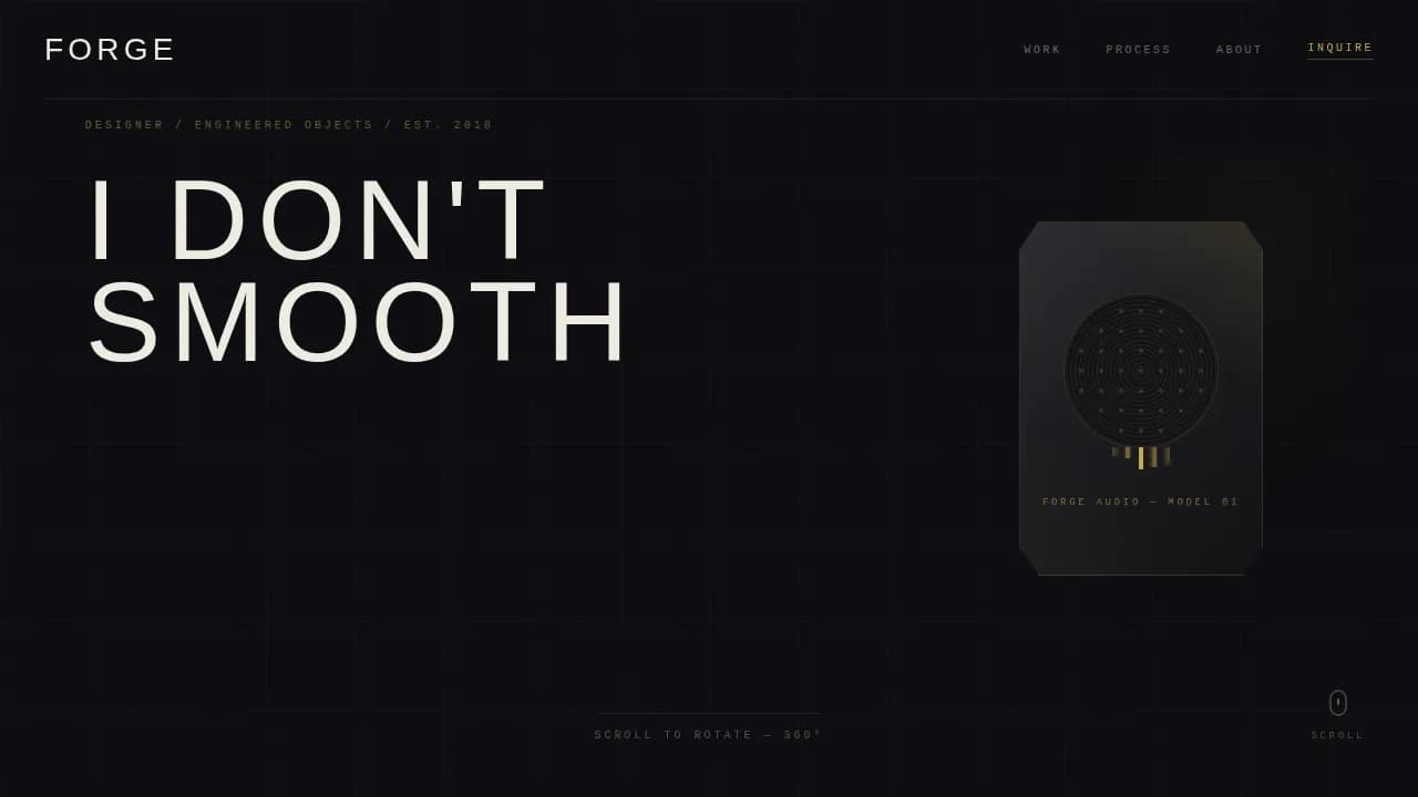 Canvas — Bold Designer Showcase Landing Page Template