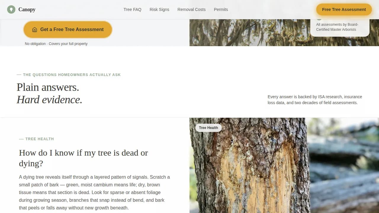 Branch — Specialist Tree Service Landing Page Template
