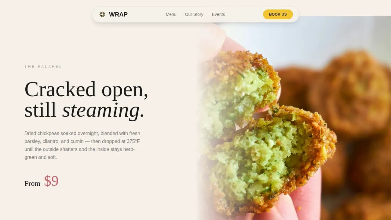 Feast — Dynamic Street Food Catering Landing Page Template