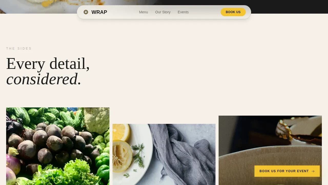 Feast — Dynamic Street Food Catering Landing Page Template