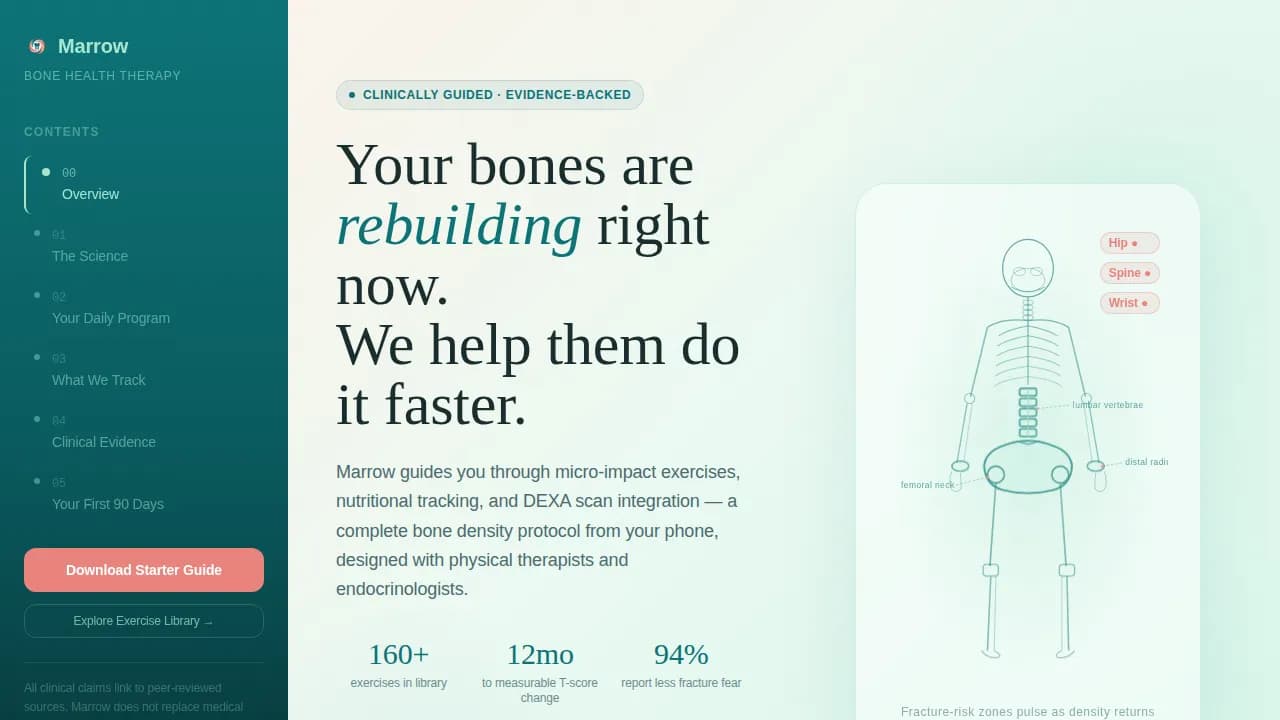 Density — Evidence-Based Bone Therapy Landing Page Template
