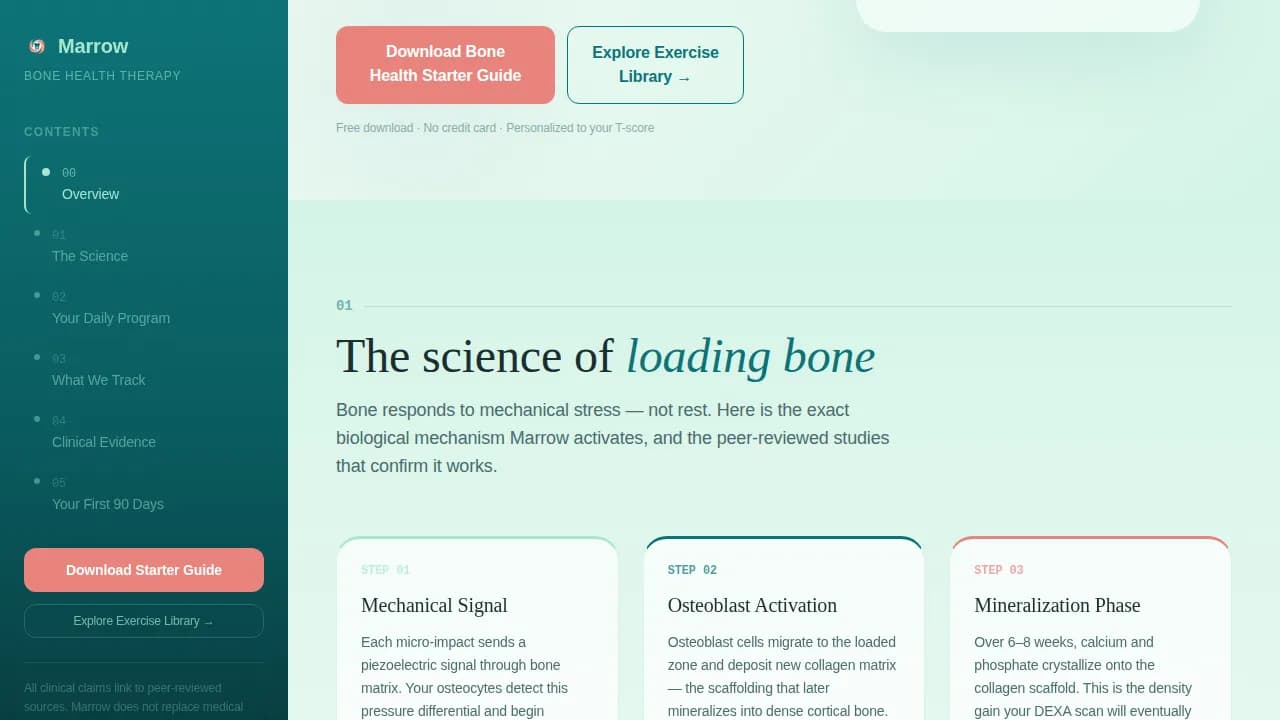 Density — Evidence-Based Bone Therapy Landing Page Template