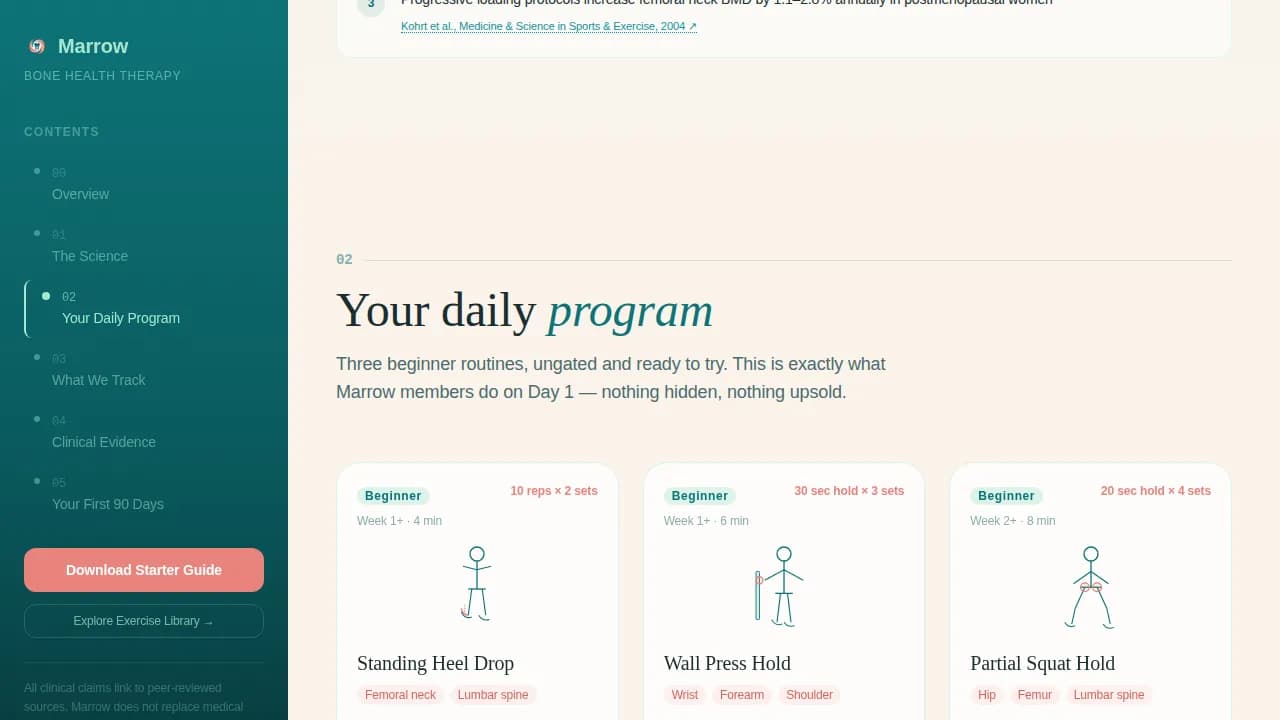 Density — Evidence-Based Bone Therapy Landing Page Template