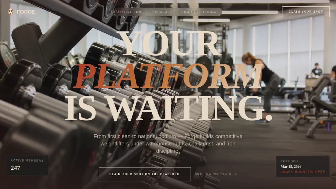 Powerhouse — Champion Strength Community Landing Page Template