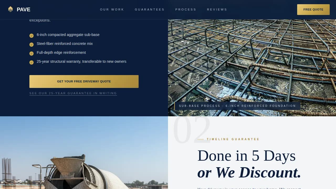 Pave — Expert Asphalt Installation Landing Page Template