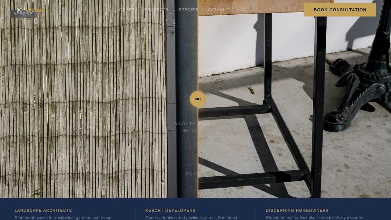 Loom — Sustainable Bamboo Craftwork Landing Page Template