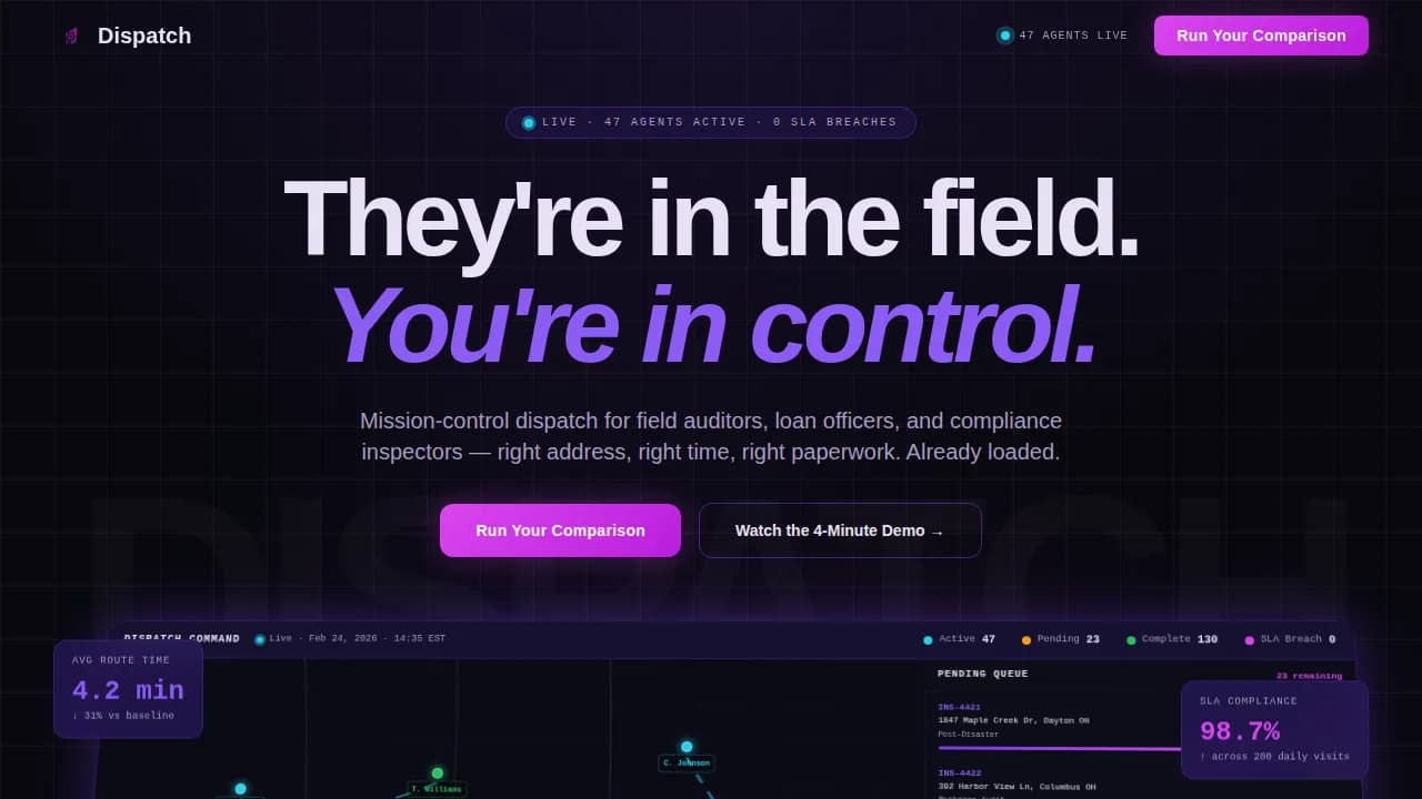 Mobilize — Intelligent Field Operations Landing Page Template
