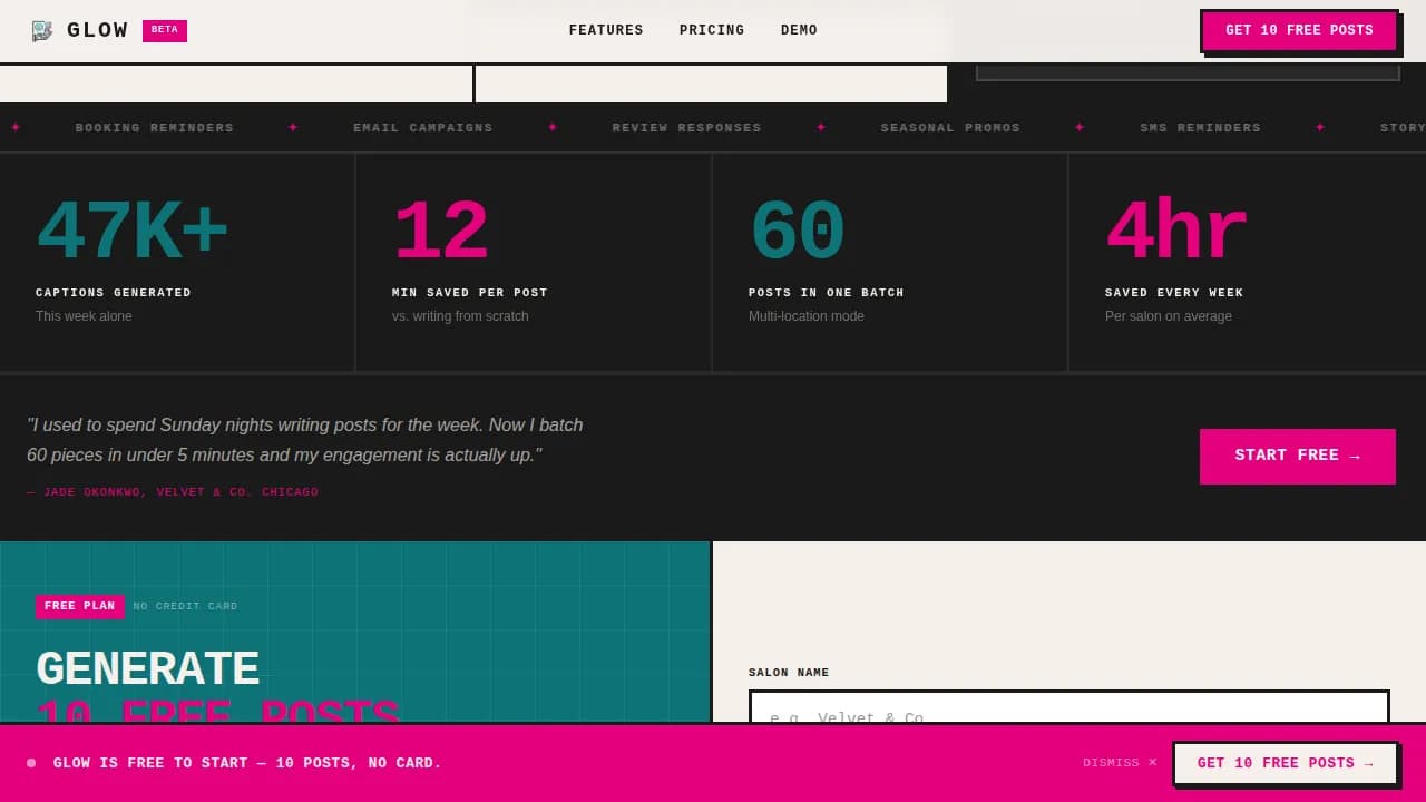 Radiance — Minimalist Beauty Automation Landing Page Template