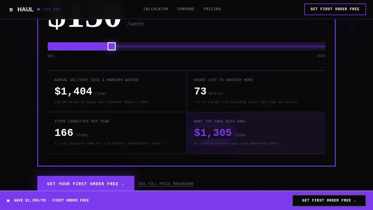 Cart — Bold Grocery Delivery Landing Page Template