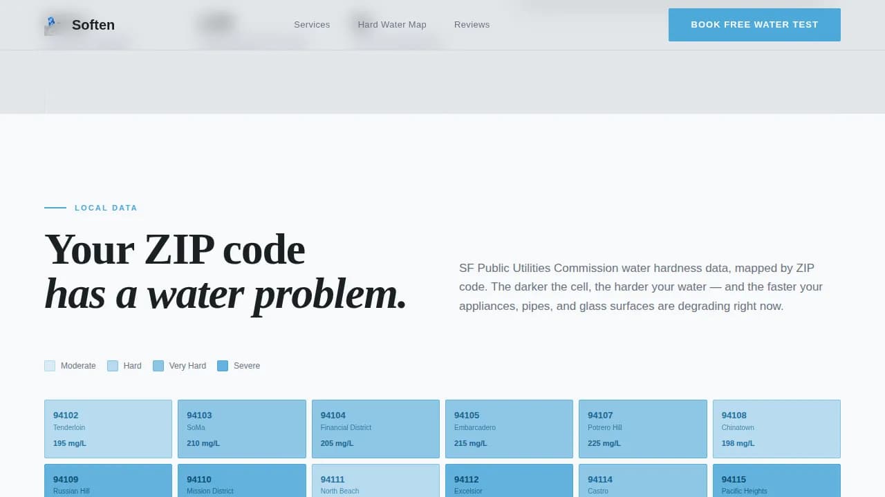 Refresh — Award-Winning Water Treatment Landing Page Template