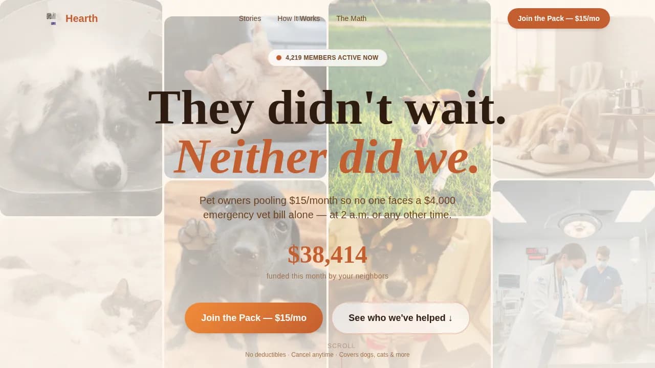 Pawcare — Community Pet Assistance Landing Page Template