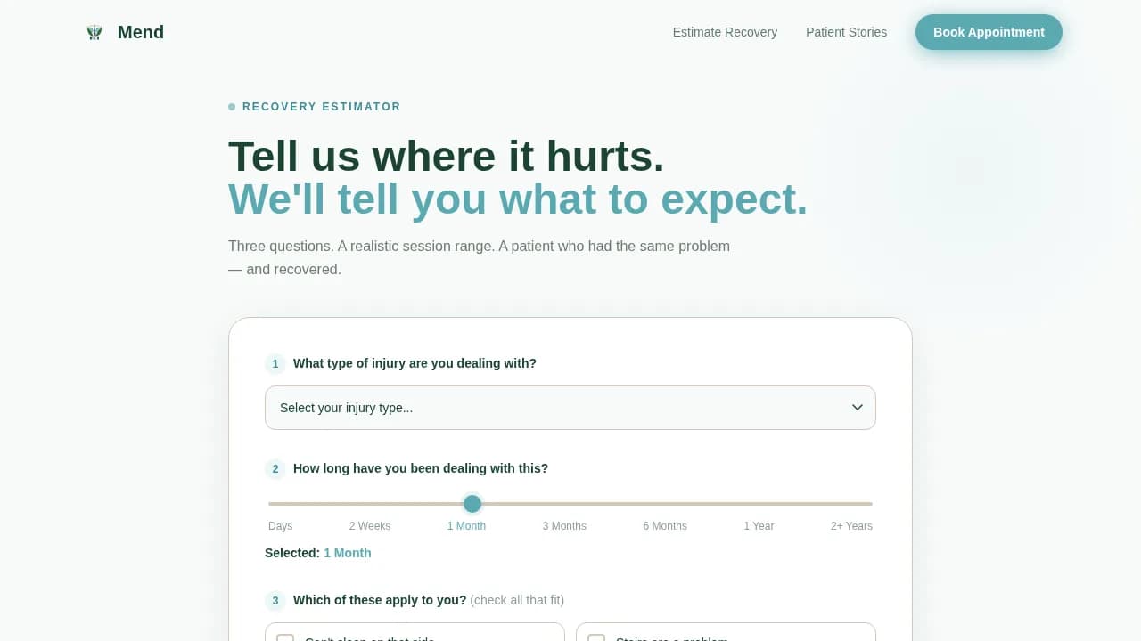 Recover — Smart Physical Therapy Landing Page Template