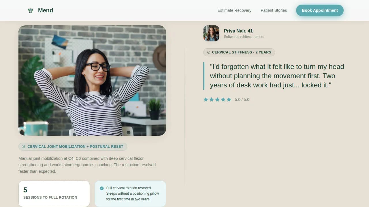 Recover — Smart Physical Therapy Landing Page Template