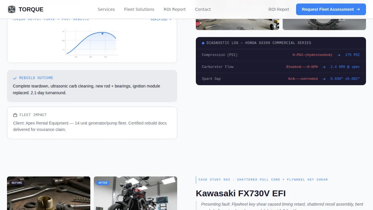 Revamp — Precision Engine Service Landing Page Template