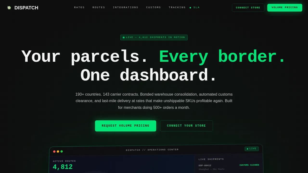 Logistics — Global Shipping Solutions Landing Page Template
