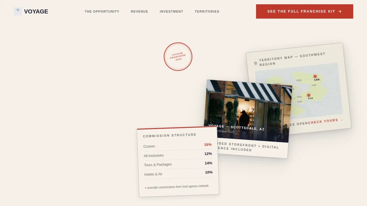 Explorer — Bold Travel Franchise Investing Landing Page Template