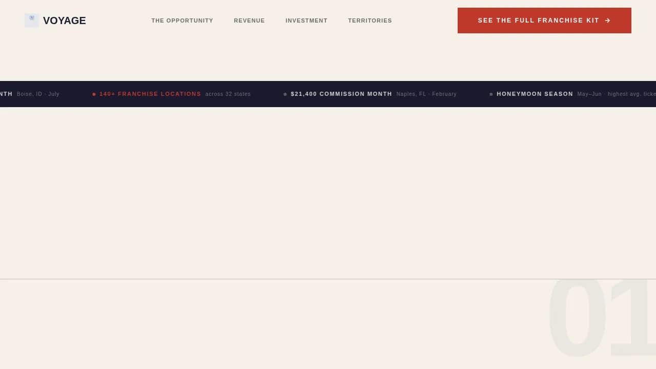 Explorer — Bold Travel Franchise Investing Landing Page Template