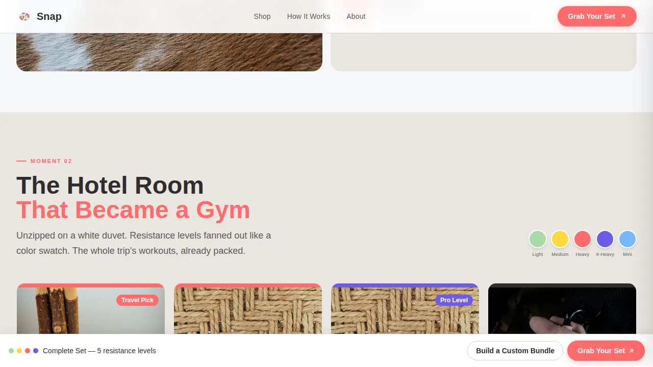 Snap — Energetic Fitness Bands Landing Page Template