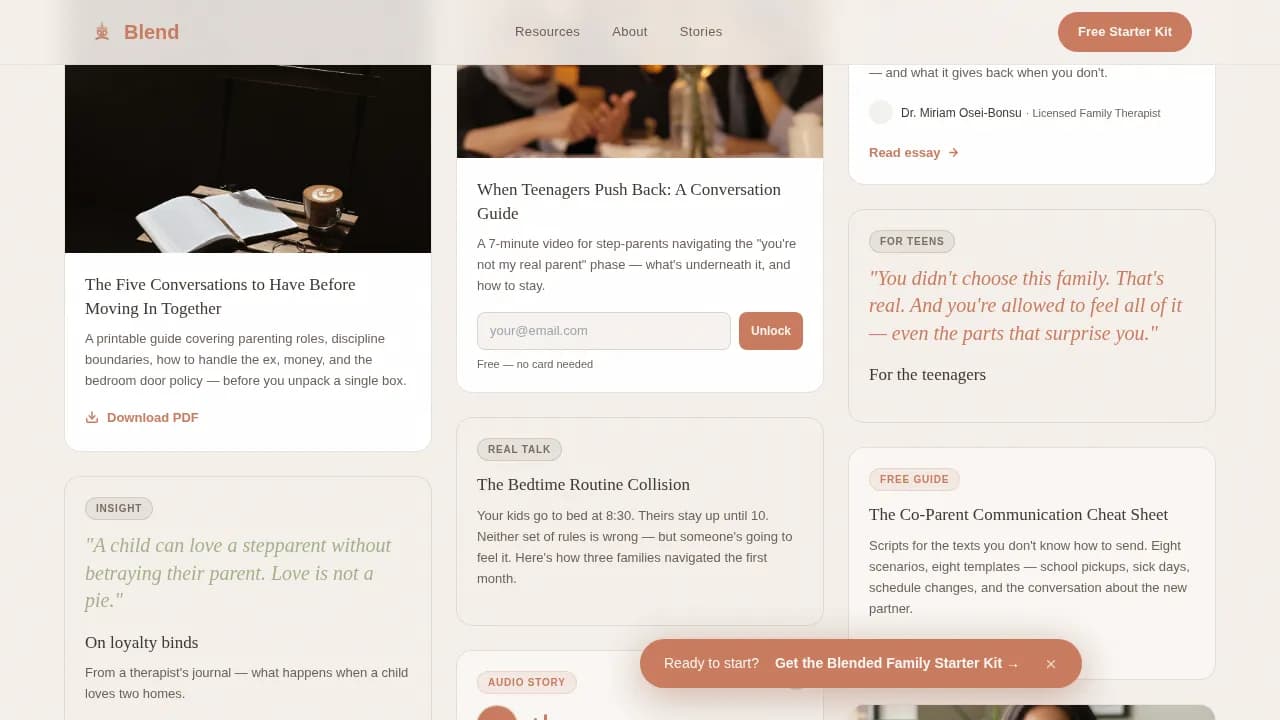 Family Counseling & Support Blog Website Template