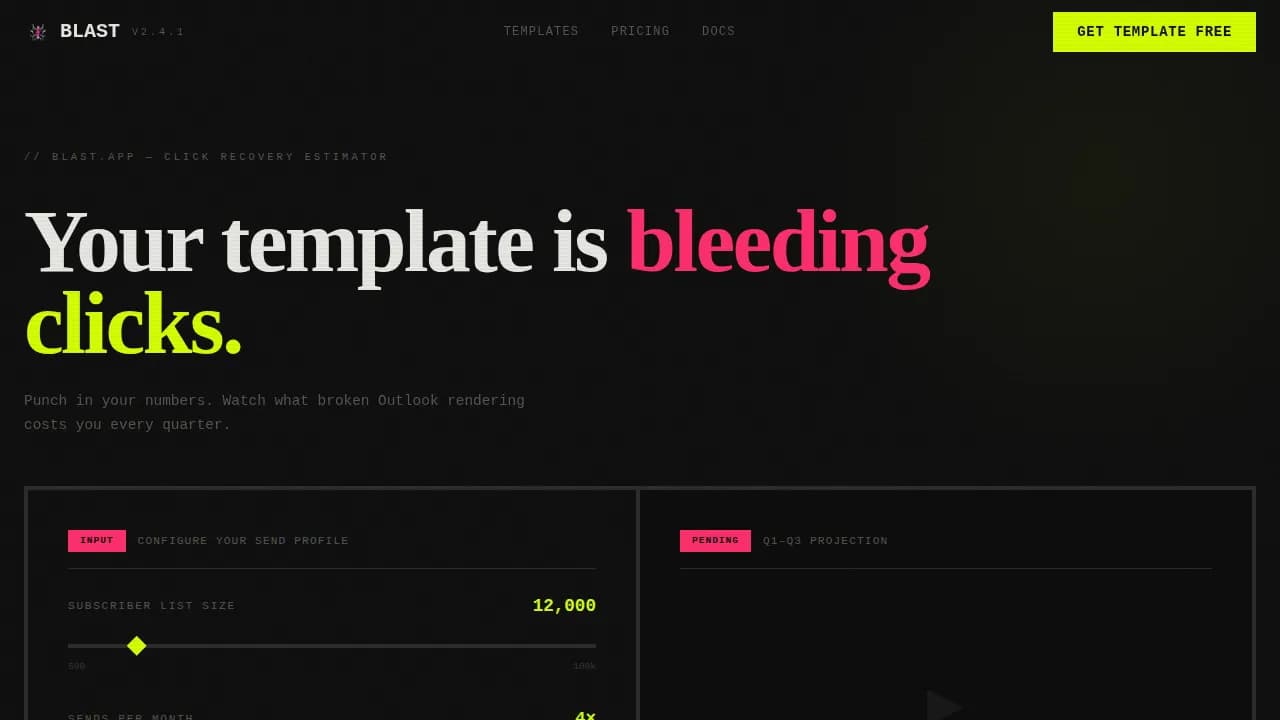 SaaS B2B Digital Presence Cost Calculator Website Template
