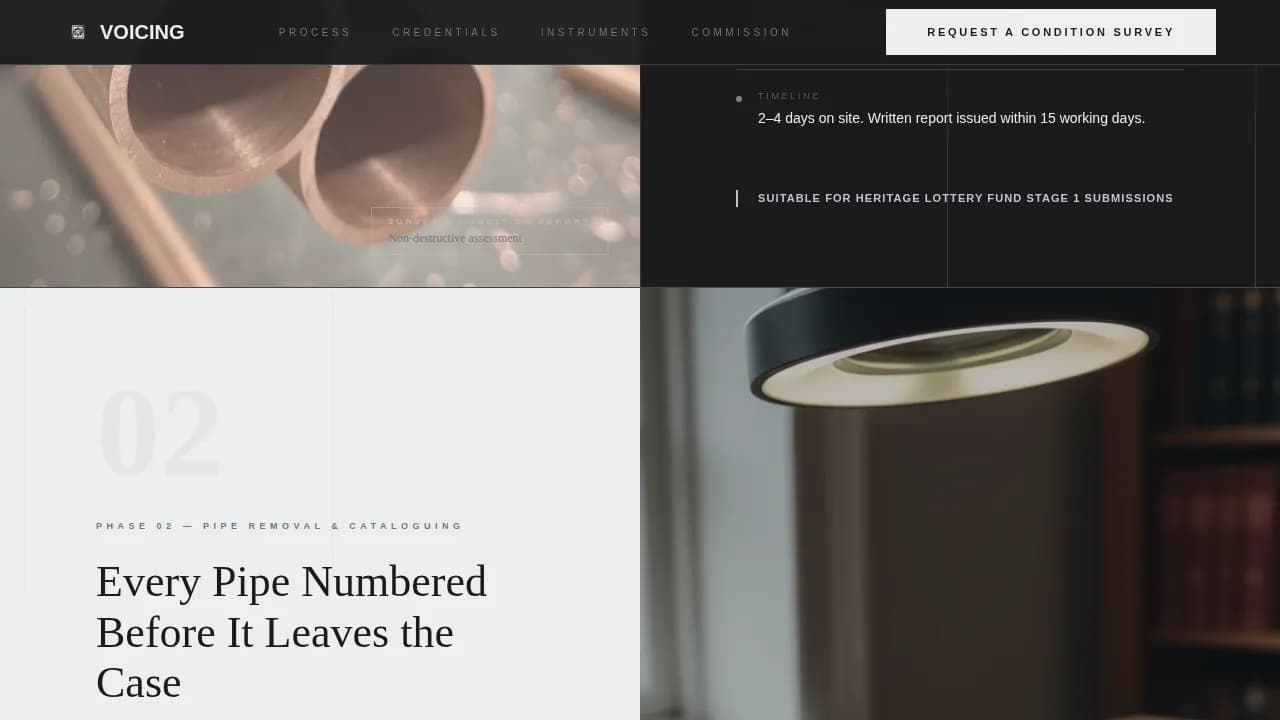 Organ Builder & Restorer Business Professional Website Template