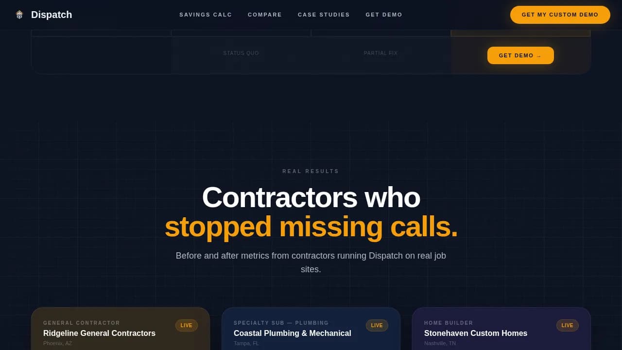 Relay — Smart Construction Dispatch Landing Page Template