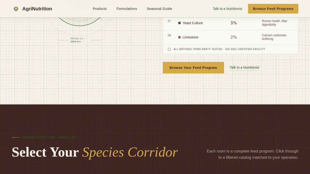 Feedcraft — Advanced Animal Nutrition Landing Page Template