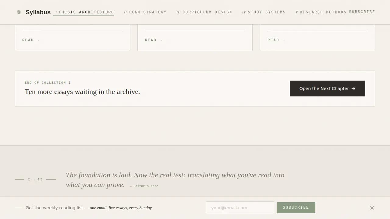 Chapter — Premium Education Insights Landing Page Template