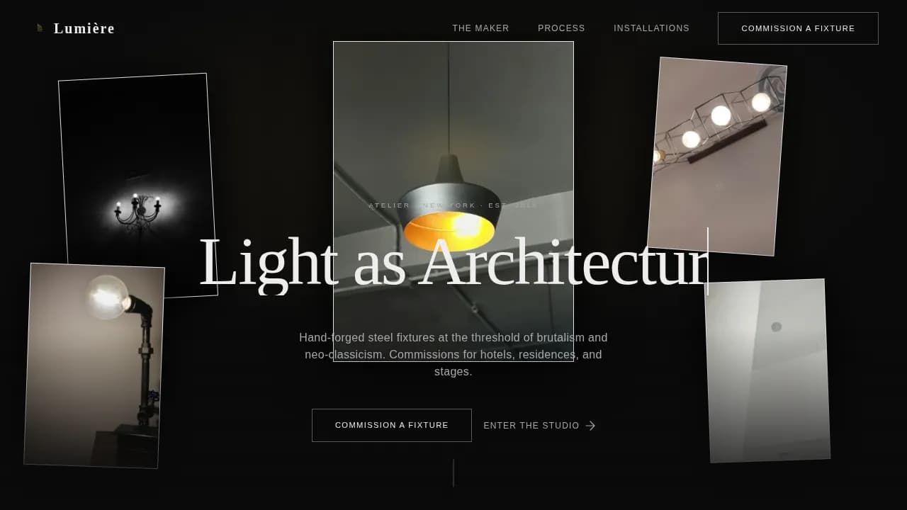 Radiance — Elegant Classical Lighting Landing Page Template