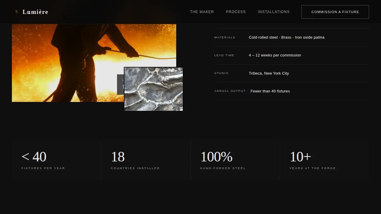 Radiance — Elegant Classical Lighting Landing Page Template