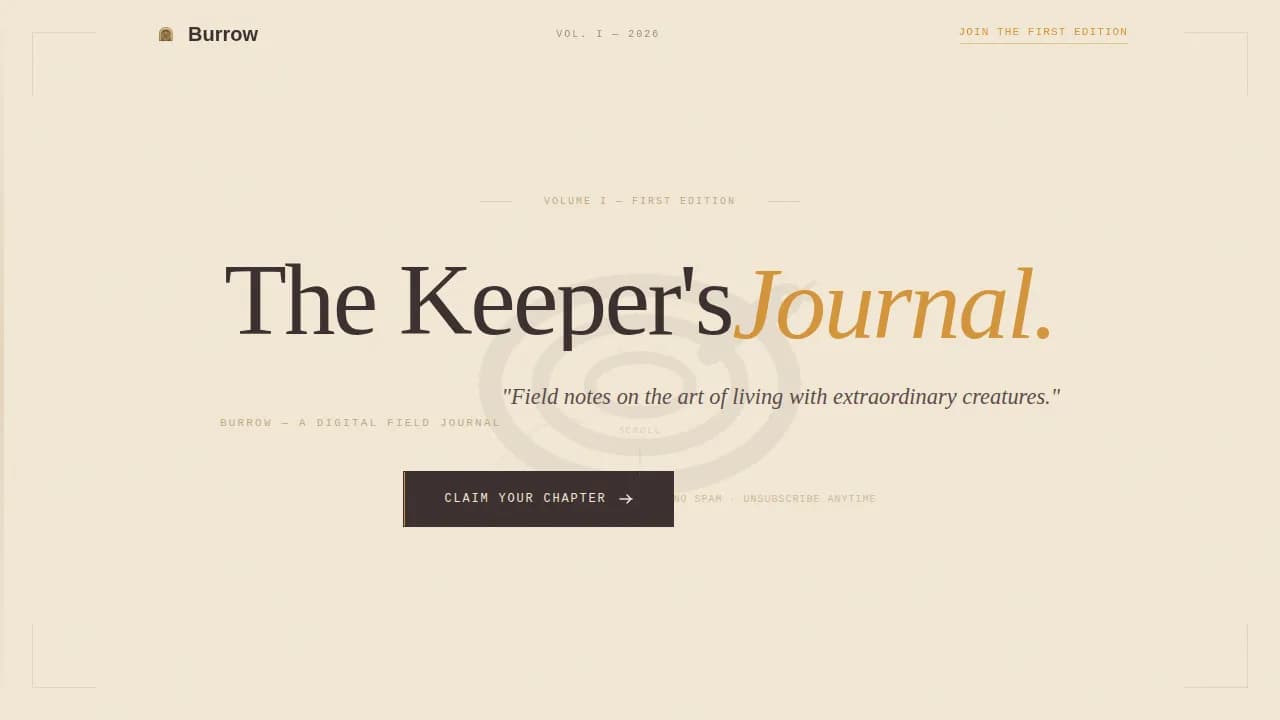 Journal — Expert Exotic Pet Landing Page Template