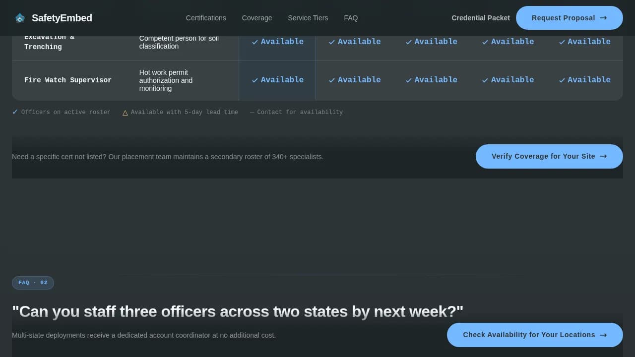 Protect — Elite Occupational Safety Landing Page Template