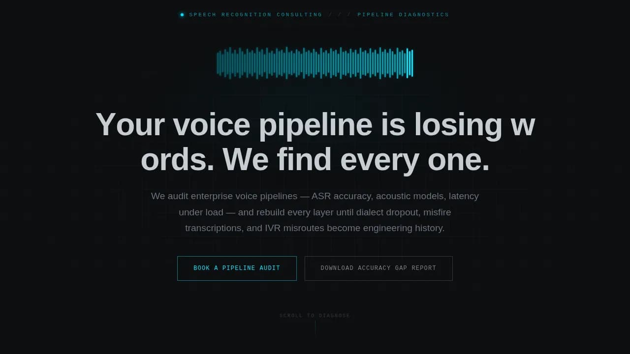 VoiceTech — Advanced Speech AI Landing Page Template